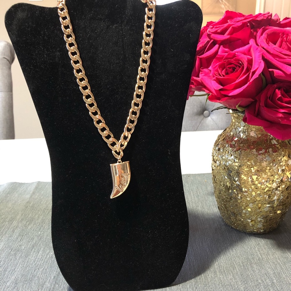 Gold luck charm necklace